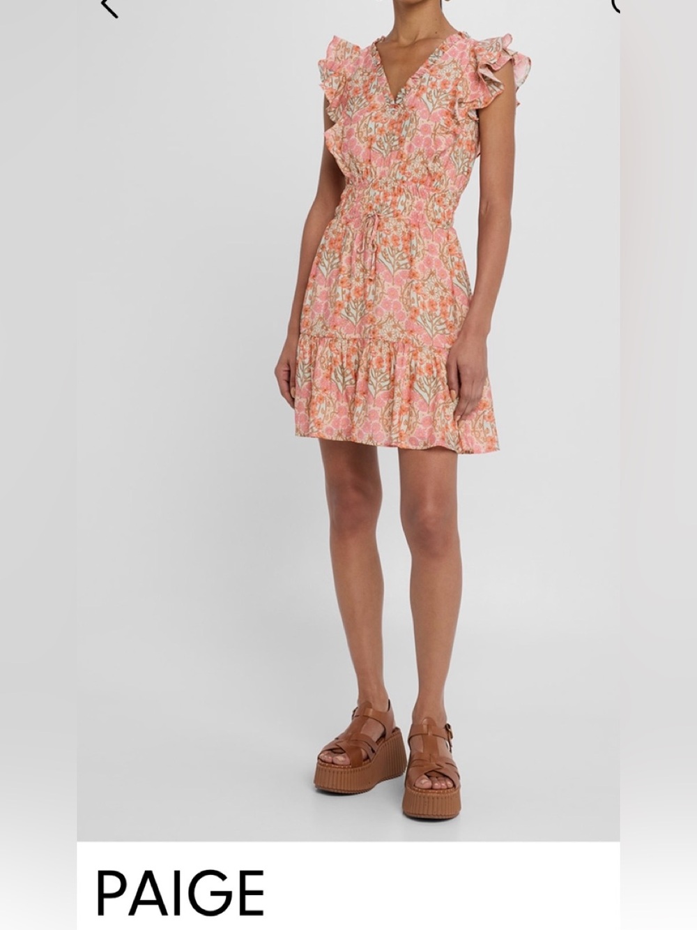 PAIGE muriel Floral Ruffled Mini dress